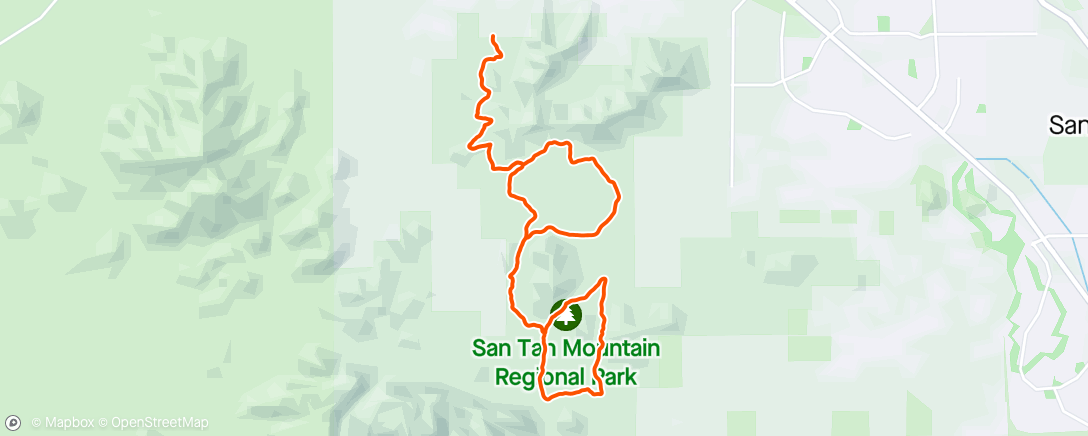 Map of the activity, San Tan w/ Pack