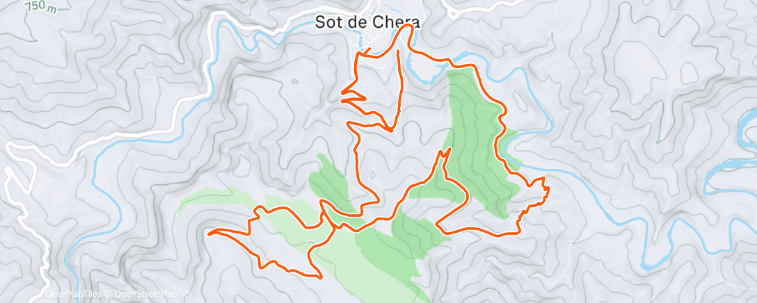 Map of the activity, Bicicleta de montaña matutina