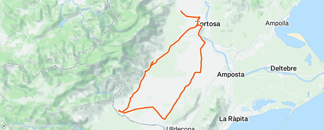 Map of the activity, Bicicleta por la mañana