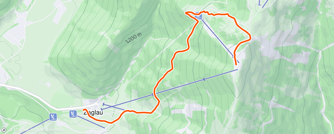Map of the activity, Hike and fly
