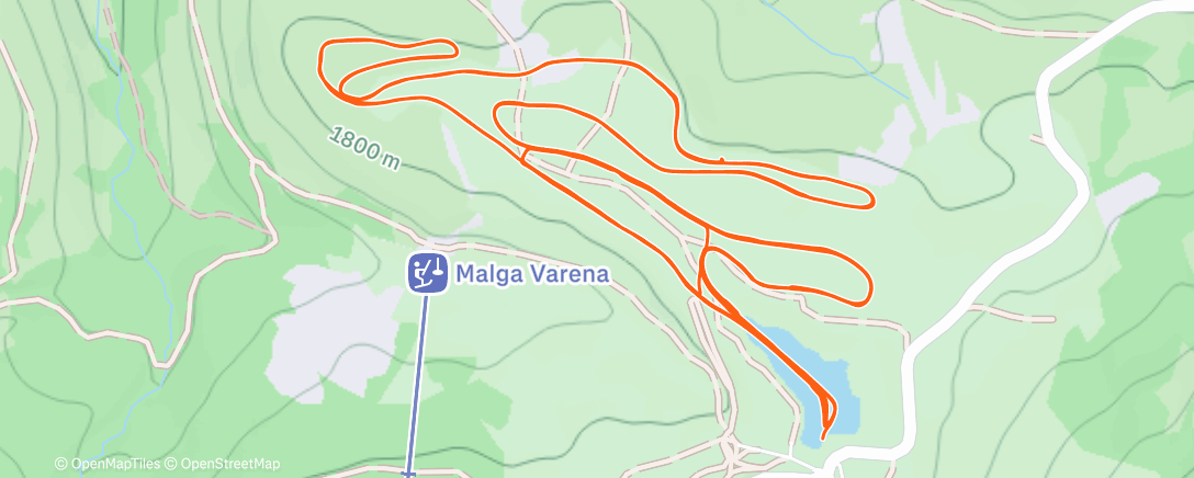 Map of the activity, Sessione di sci nordico pomeridiana