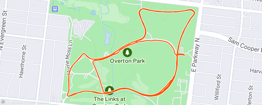 Map of the activity, Morning Run