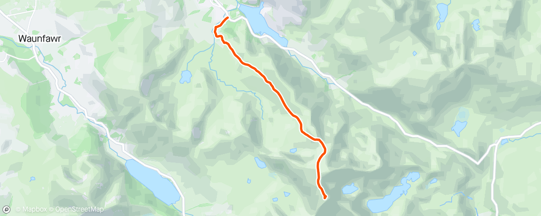 Map of the activity, Hike up Snowden