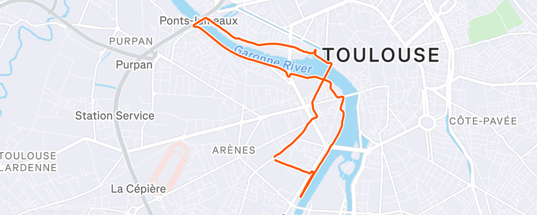 Map of the activity, Footing