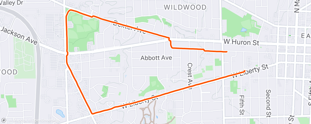 Map of the activity, Lunch Run