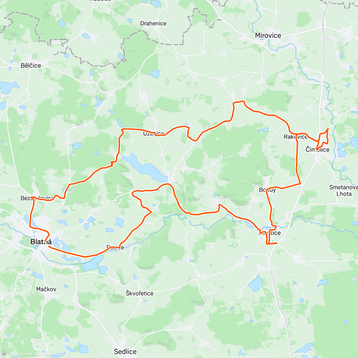 Map of the activity, Afternoon Ride