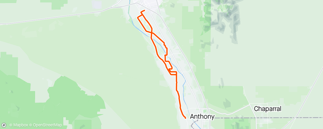 Map of the activity, Training Ride