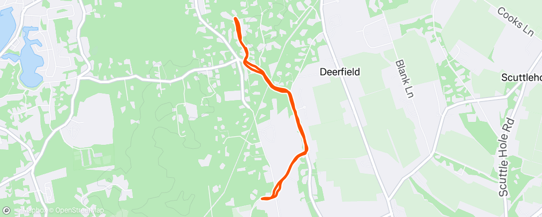 Map of the activity, Morning Run