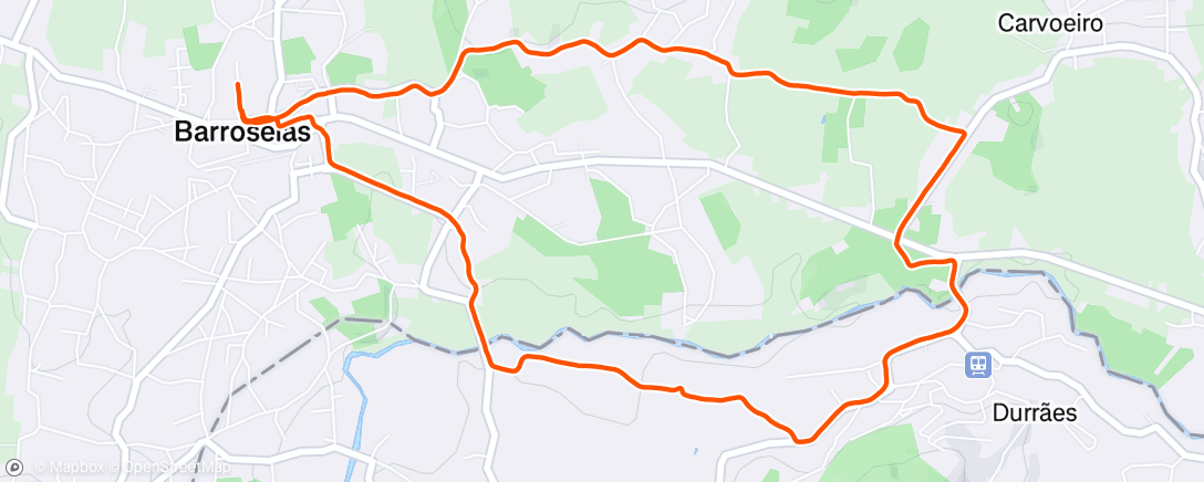 Map of the activity, Corrida matinal