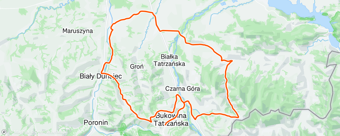 Map of the activity, Mittagsradfahrt