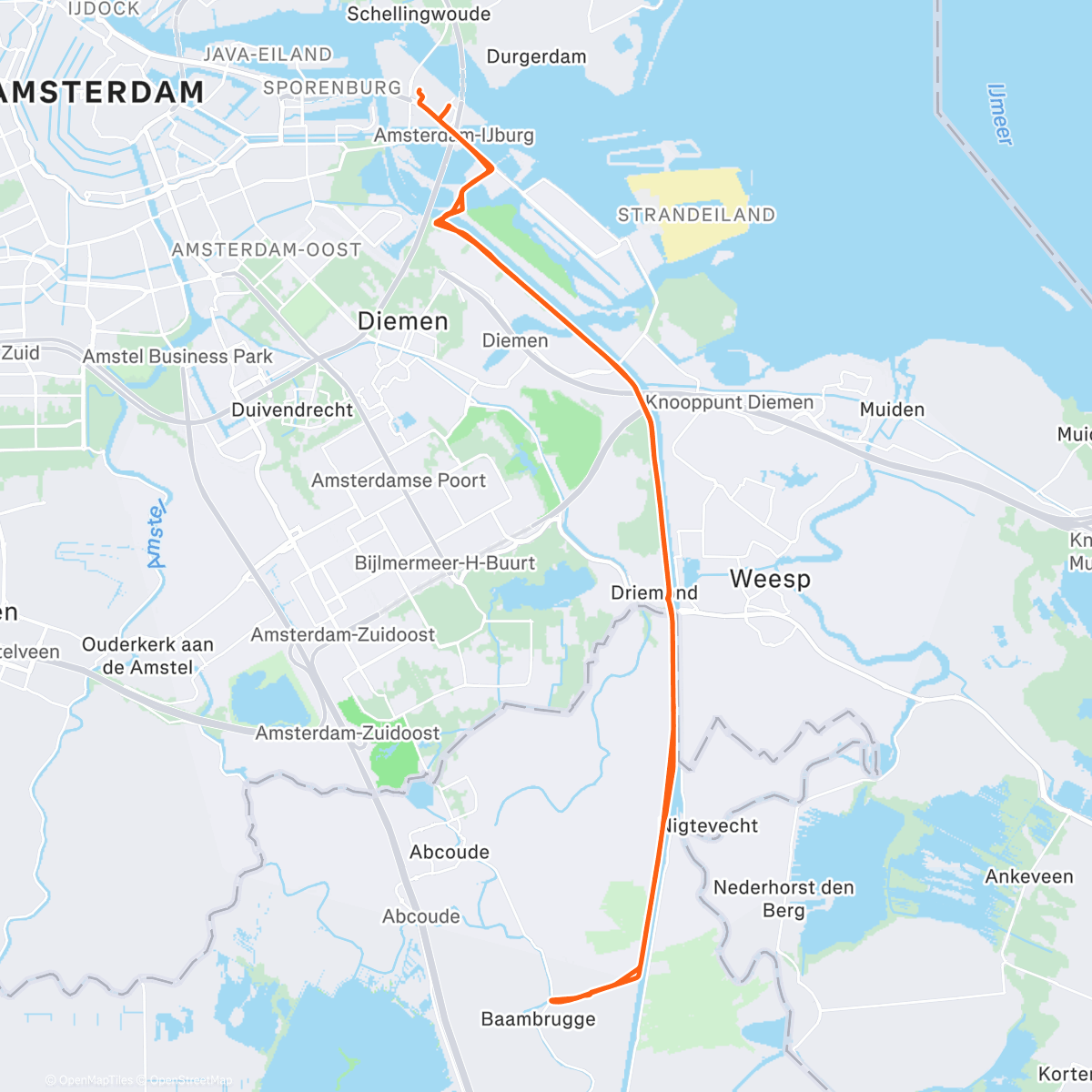 Map of the activity, Retourtje de Punt