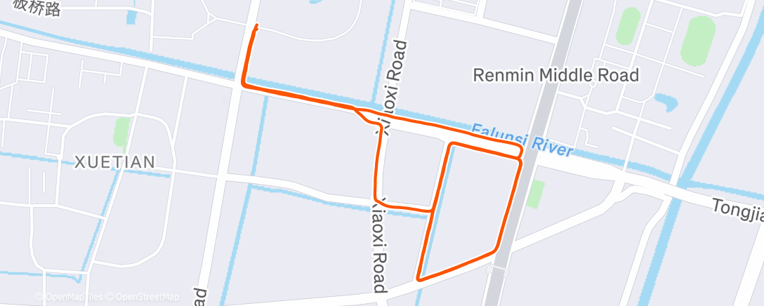 Map of the activity, 傍晚跑步 🌫️