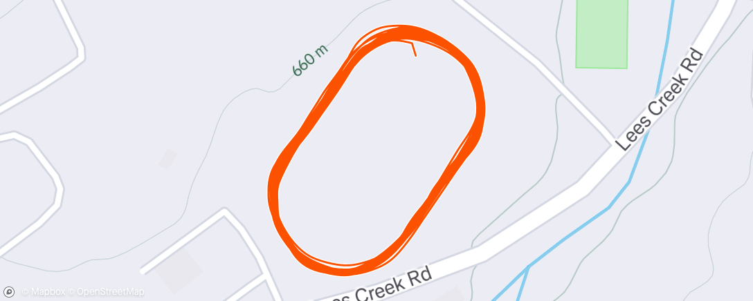 Map of the activity, Afternoon Run