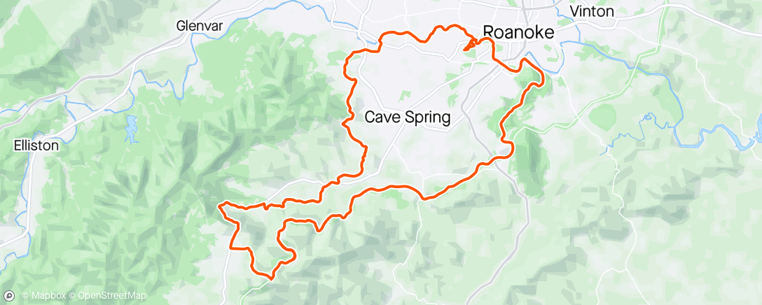 Map of the activity, Bent Mountain