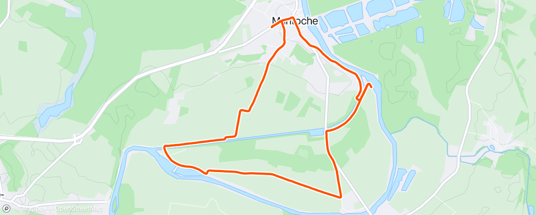 Map of the activity, Morning Run at home