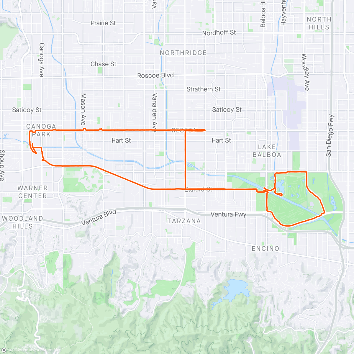 Map of the activity, Saturday ride