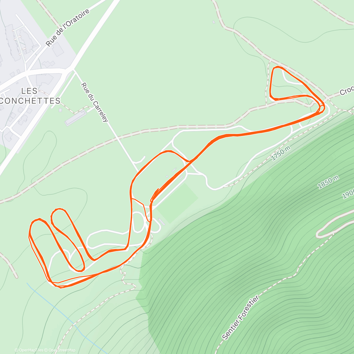 Map of the activity, Seuil 2 skate