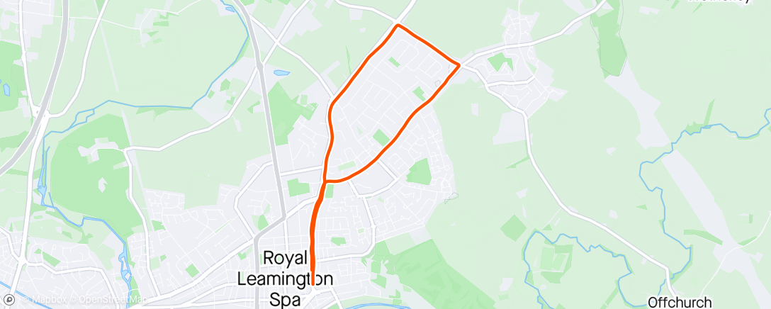 Map of the activity, Afternoon intervals 🏃🏻‍♂️
