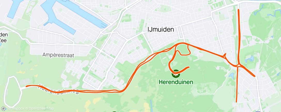 Map of the activity, Eerste interval na de marathon 😮‍💨