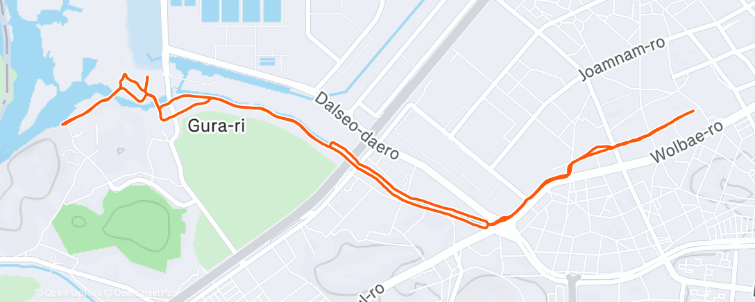 Map of the activity, Morning Run