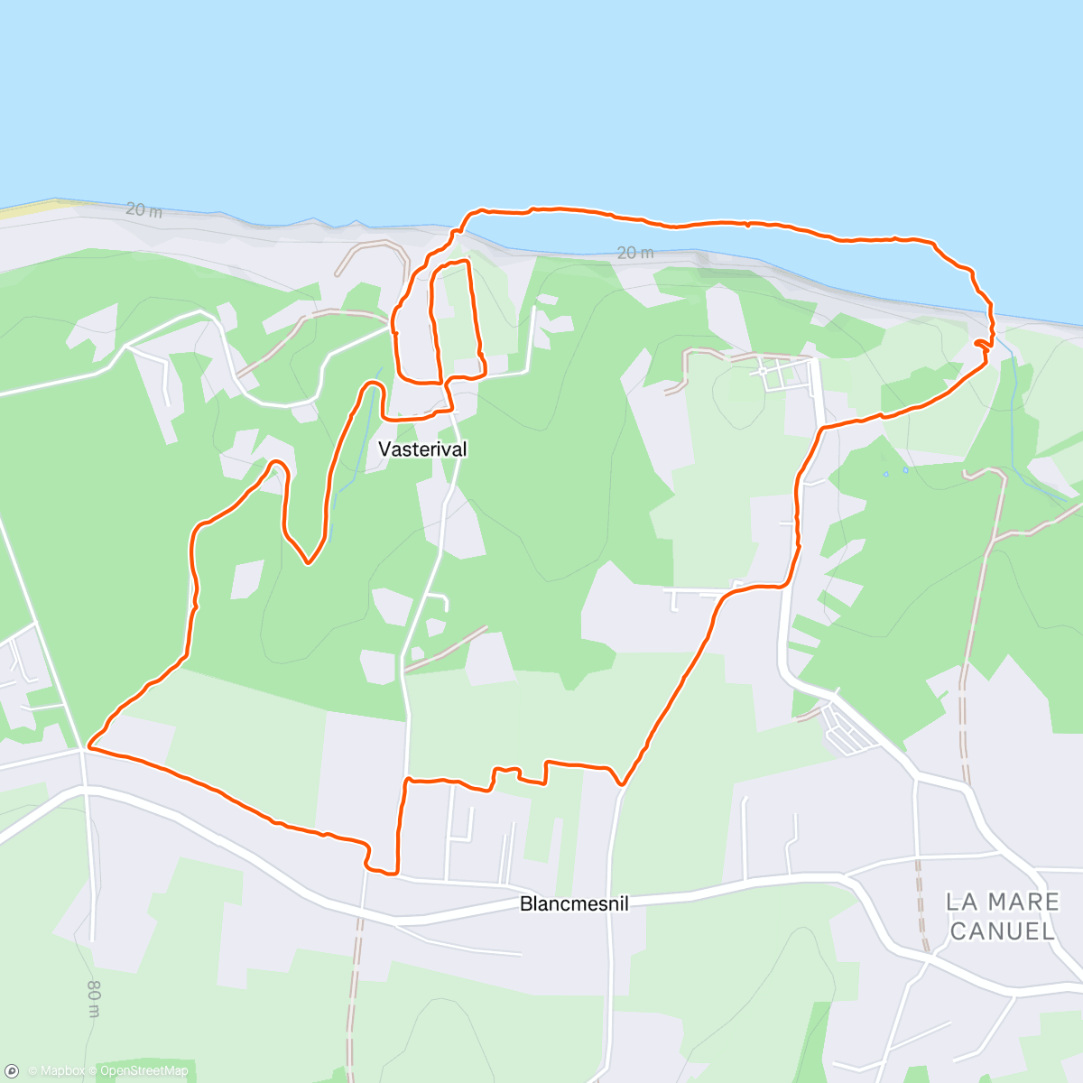 Map of the activity, Vasterival