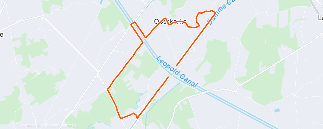 Map of the activity, Vefrissende wandeling met ❤️