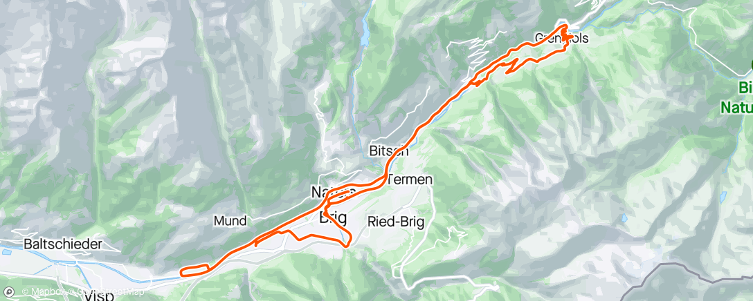 Map of the activity, VCI Ausfahrt