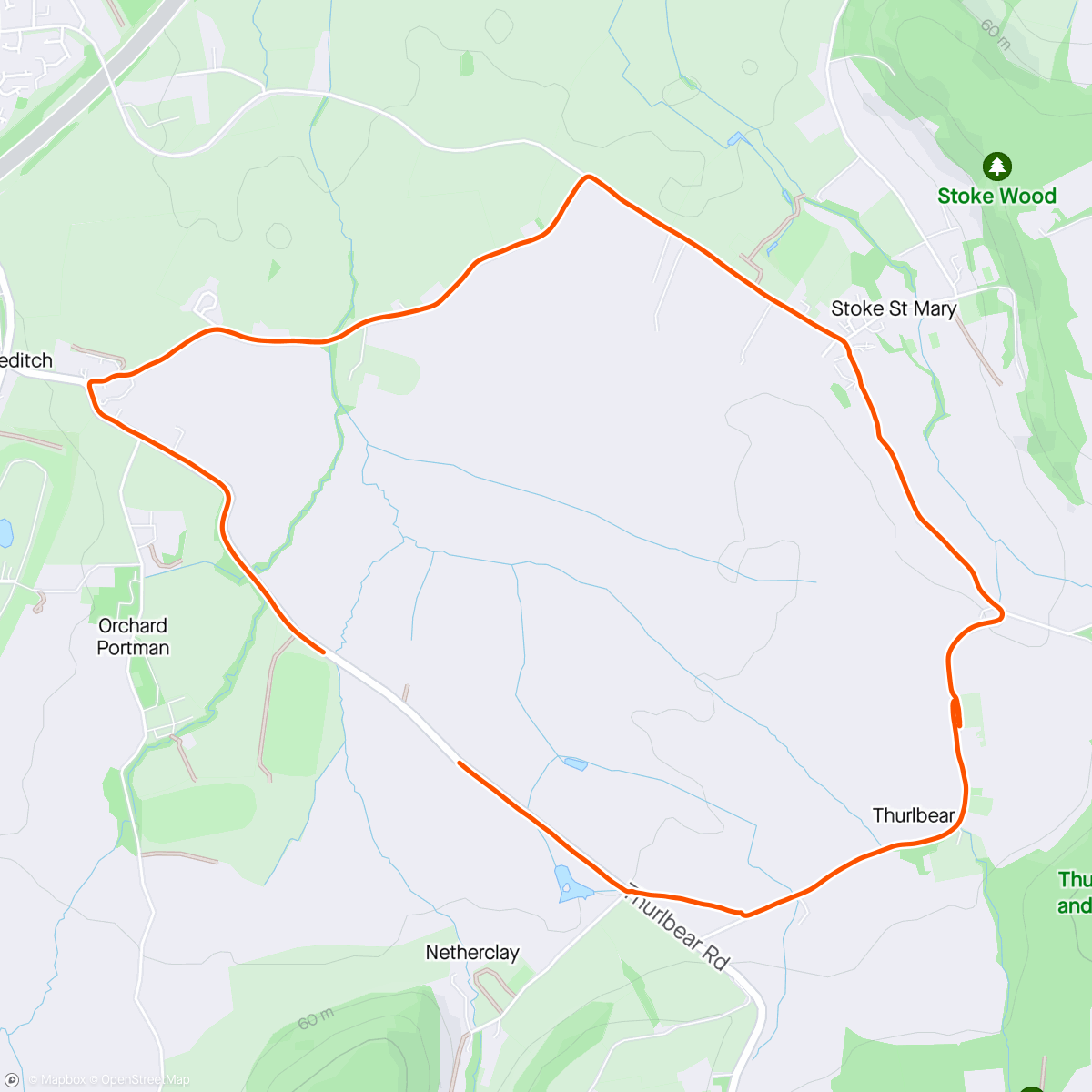 Map of the activity, Evening mtb with Jesse