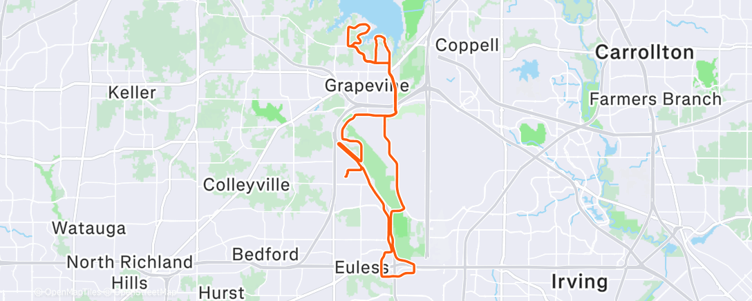 Map of the activity, Lunch Ride