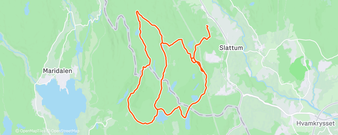 Map of the activity, Stauk etter karusellrenn. Laust, men etterlengta med terrengløyper