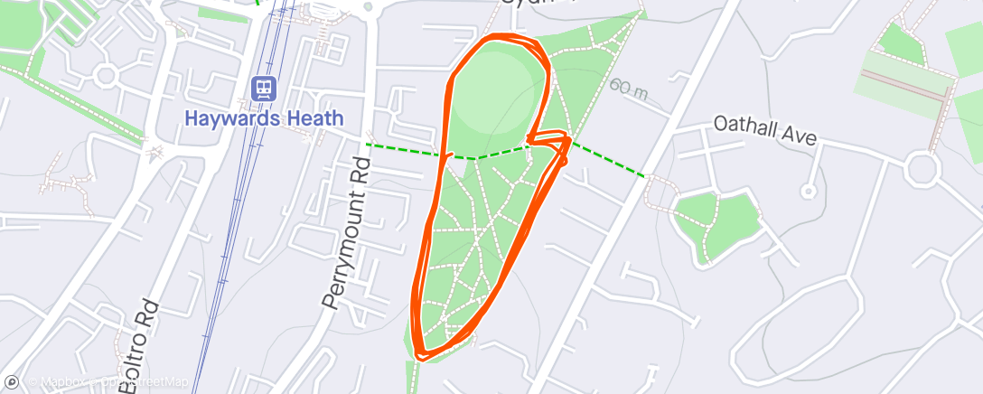 Map of the activity, Clair parkrun