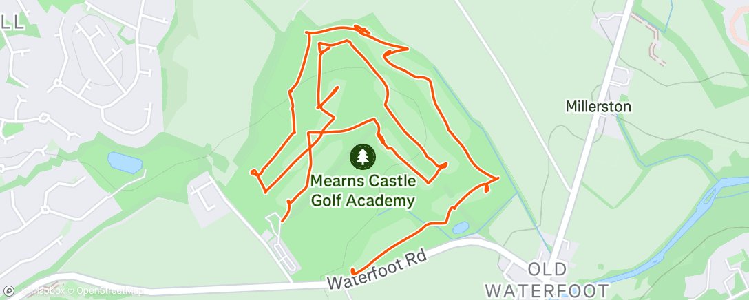 Map of the activity, Evening Golf