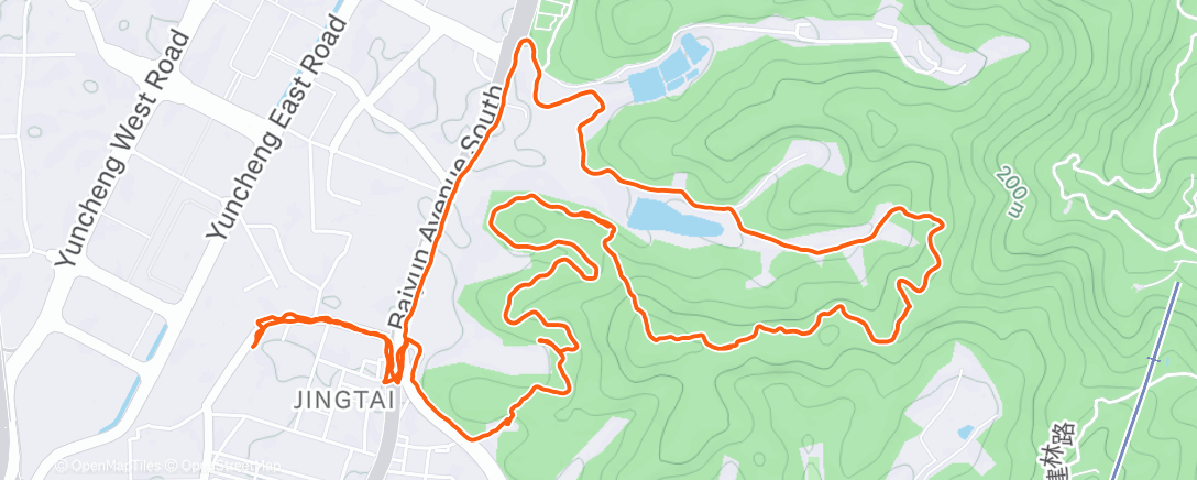 Map of the activity, Дневной забег