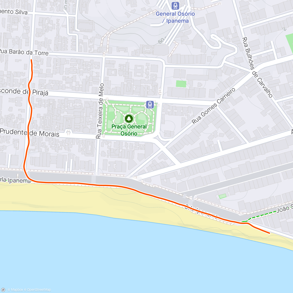 Map of the activity, Petit run pour aller à la salle