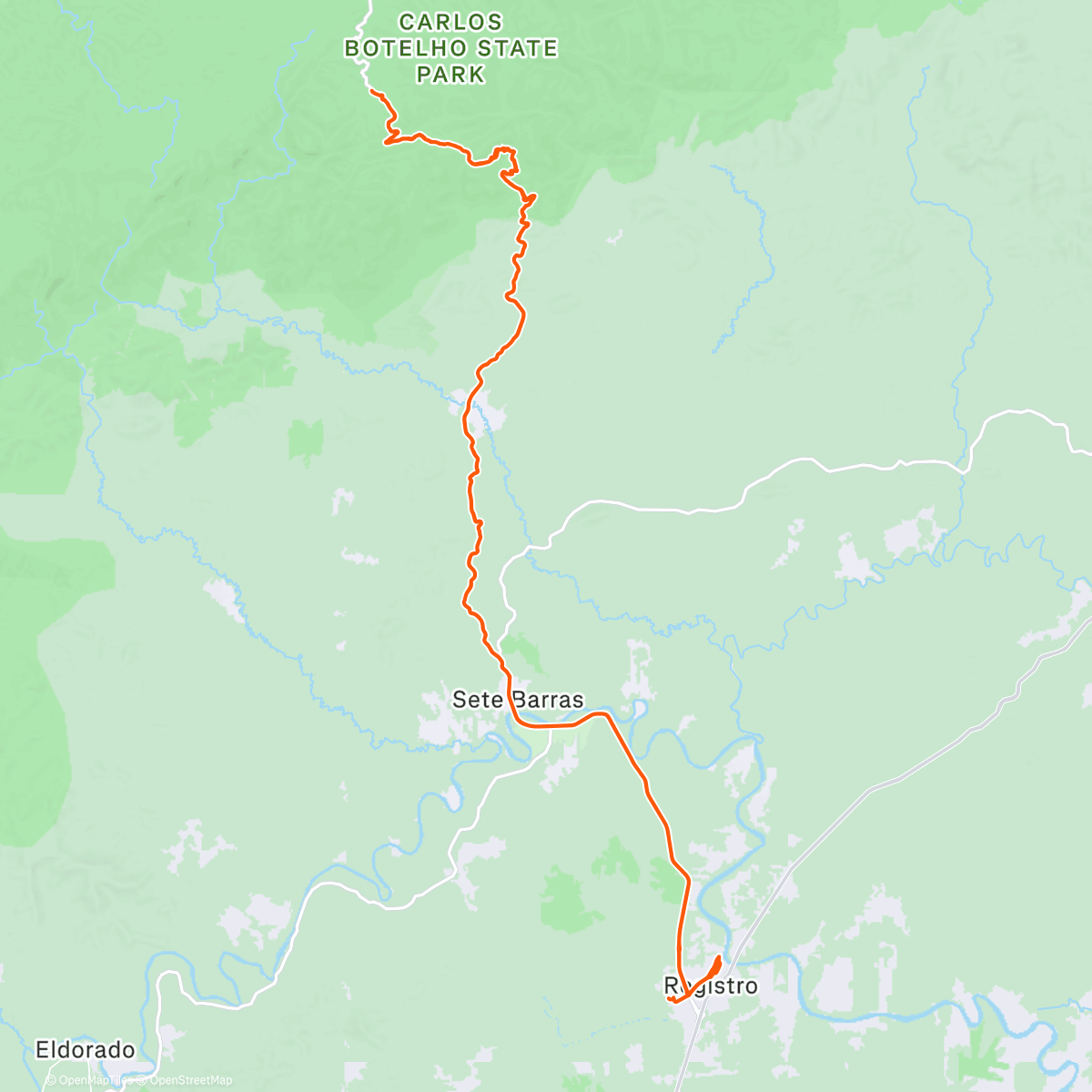 Map of the activity, Serra da Macaca-roubaix