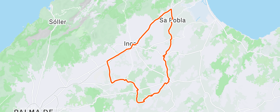 Map of the activity, Bicicleta de montaña matutina