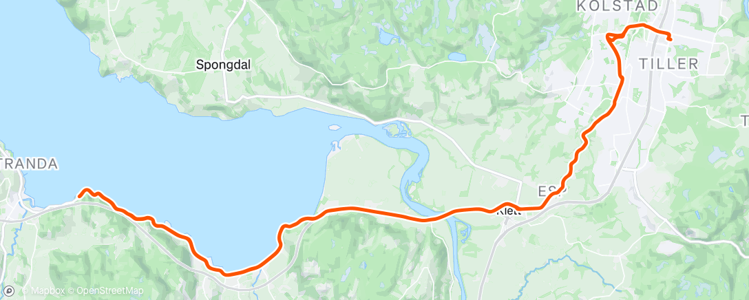 Map of the activity, Evening Ride with son