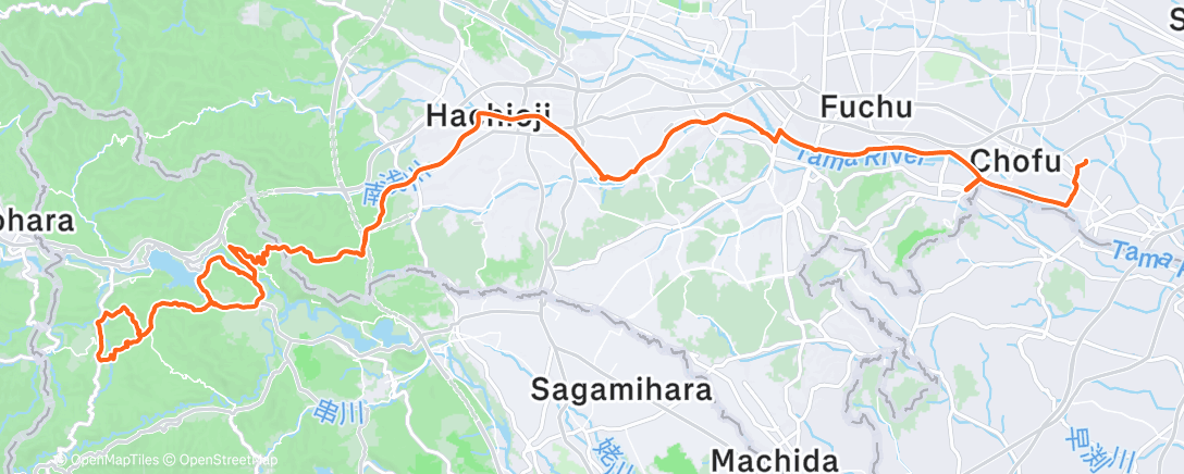 Map of the activity, 朝のライド