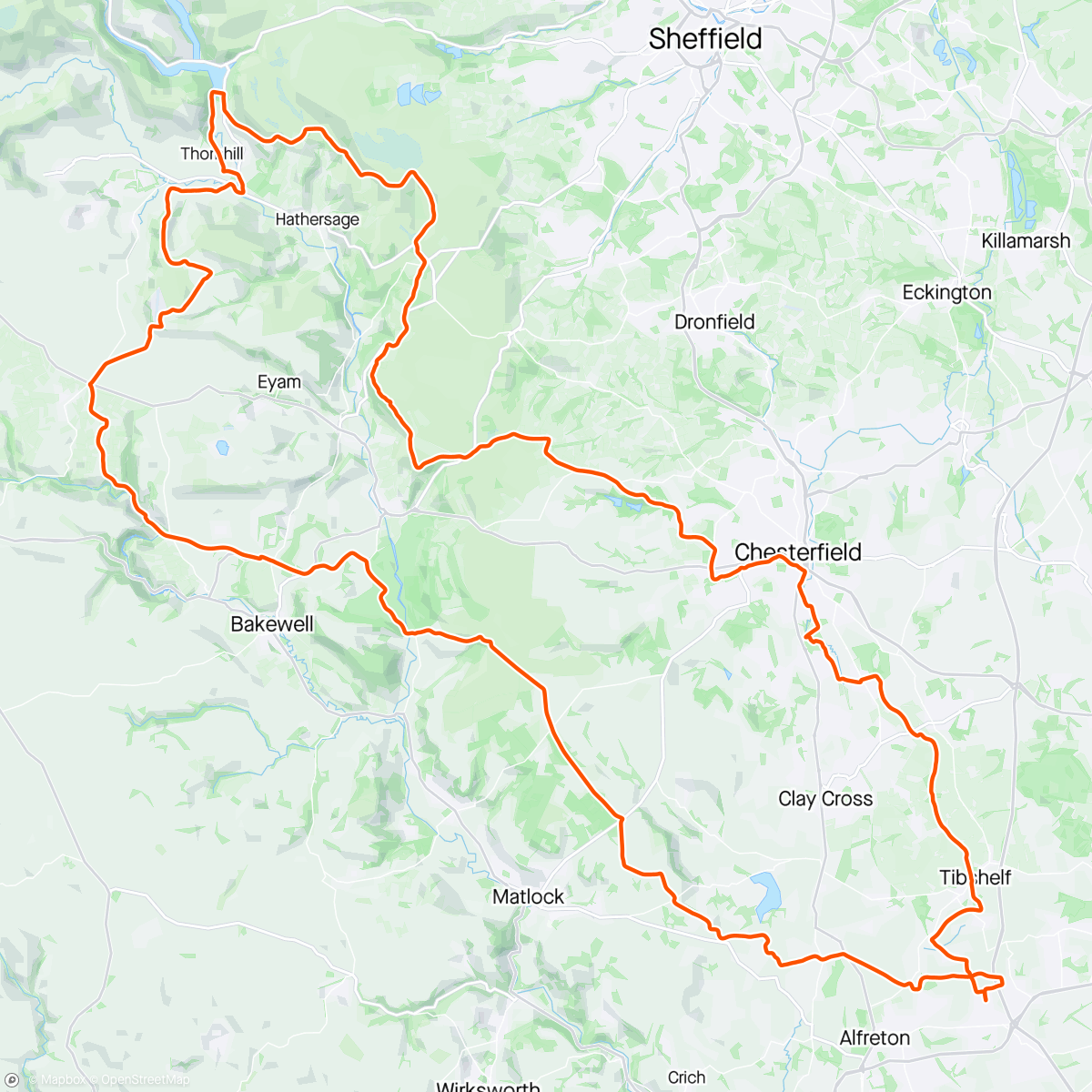 Map of the activity, Gravel Ride….Grovel Ride would be more appropriate
