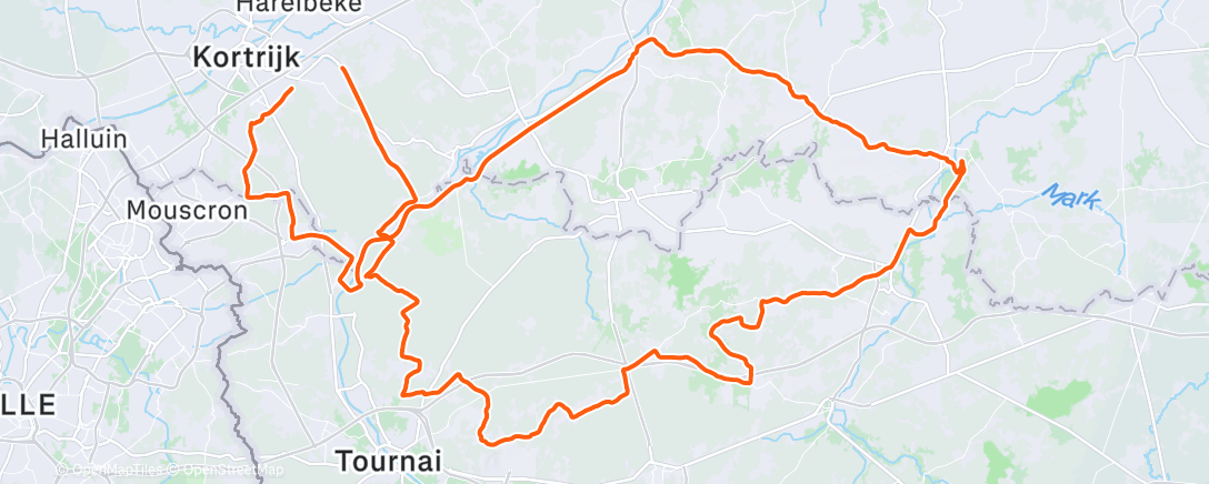 Map of the activity, Fietsen