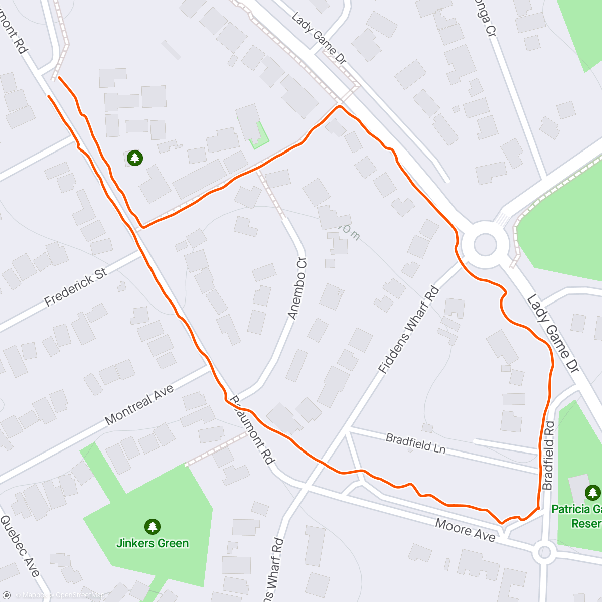 Map of the activity, Walking Coco