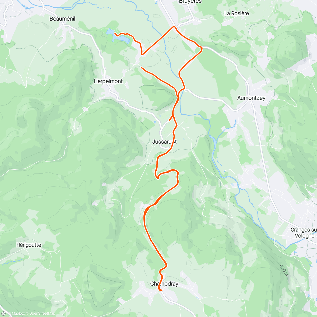 Map of the activity, Eerste klimmetje met Manu in de Vogezen