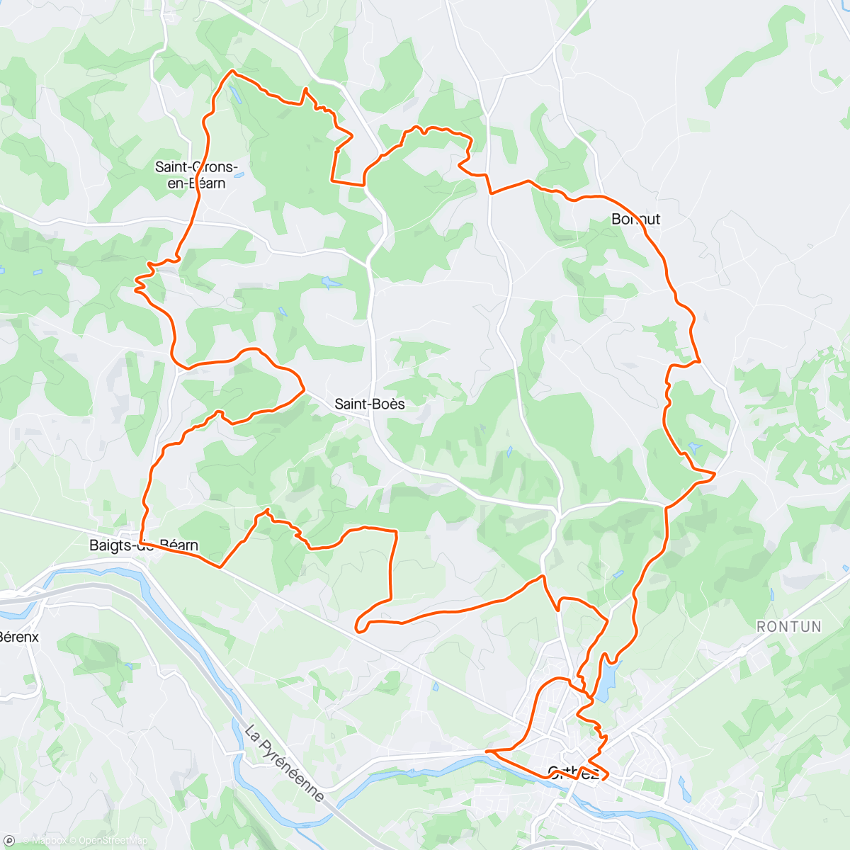 Mapa da atividade, Sortie VTT le matin