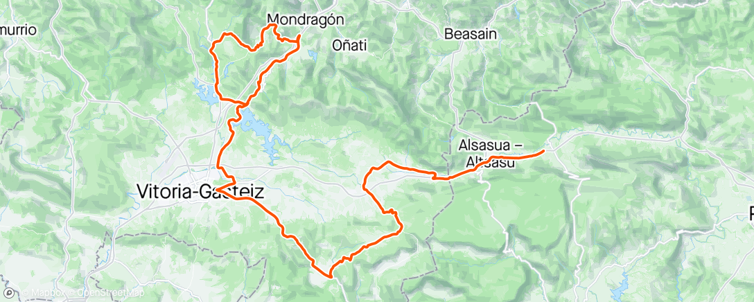 Map of the activity, Paesi Baschi stage 4