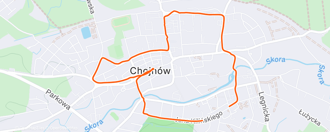 Map of the activity, Evening Walk