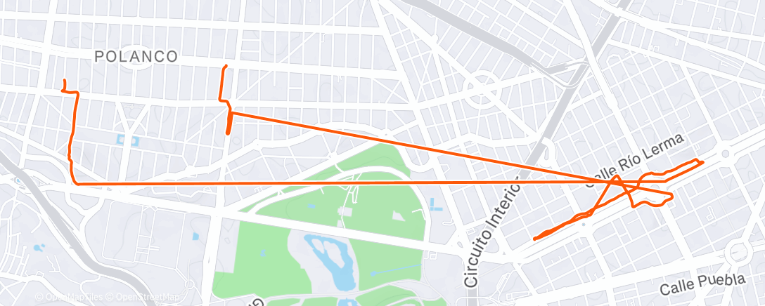 Map of the activity, Morning Walk