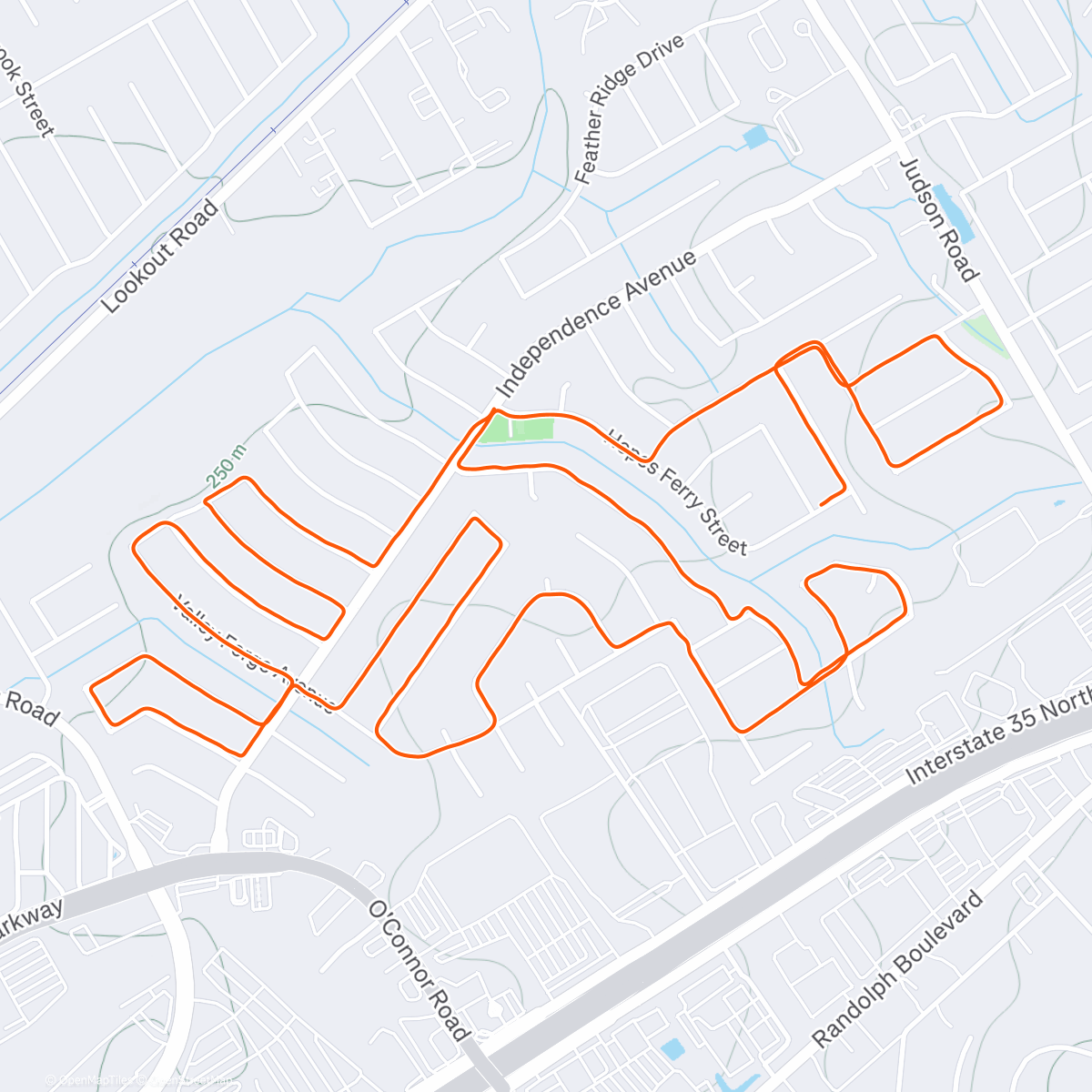 Map of the activity, Tuesday morning 6-mi