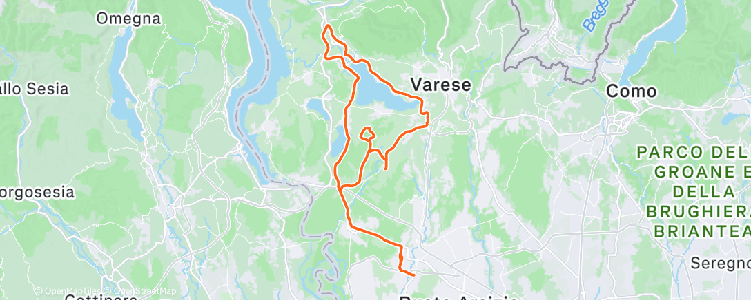 Map of the activity, Morning Ride