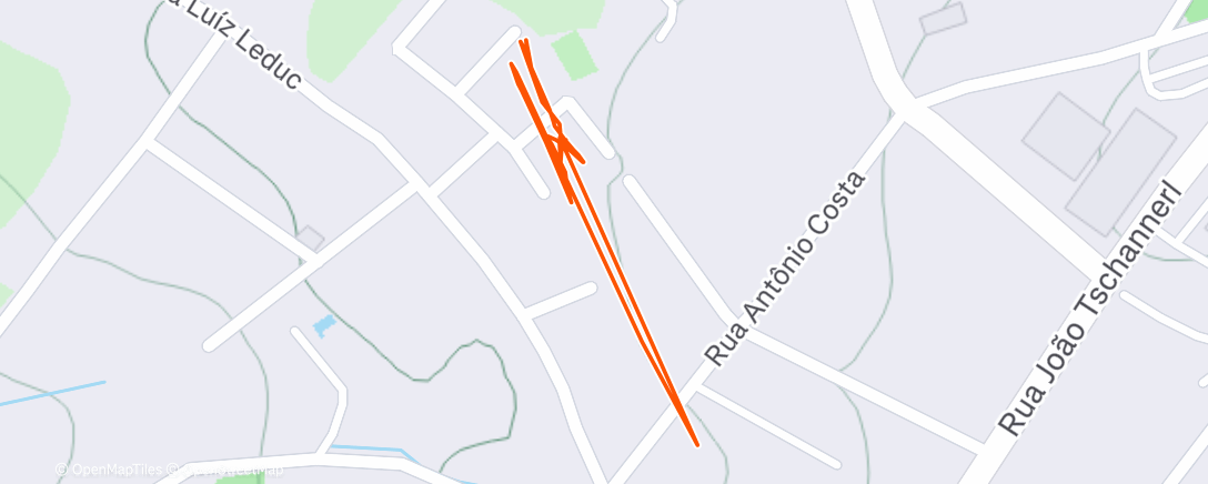 Map of the activity, Pedalada de mountain bike ao entardecer