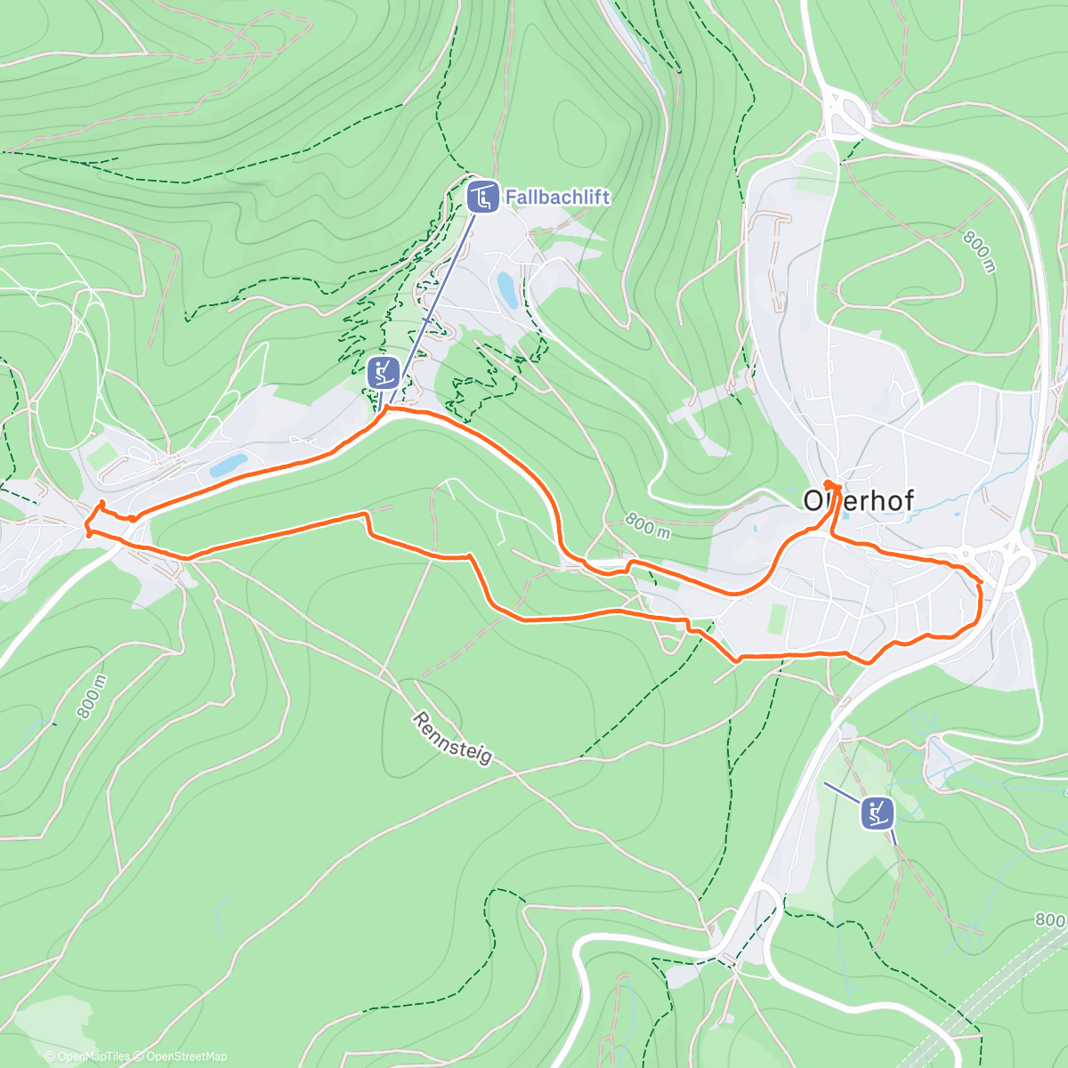 Карта физической активности (Oberhof: Winterwanderung zum Grenzadler mit Abschlusskaffee im Bus)